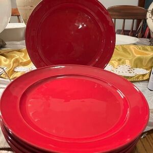 Vibrant Red Dinner Plate Set